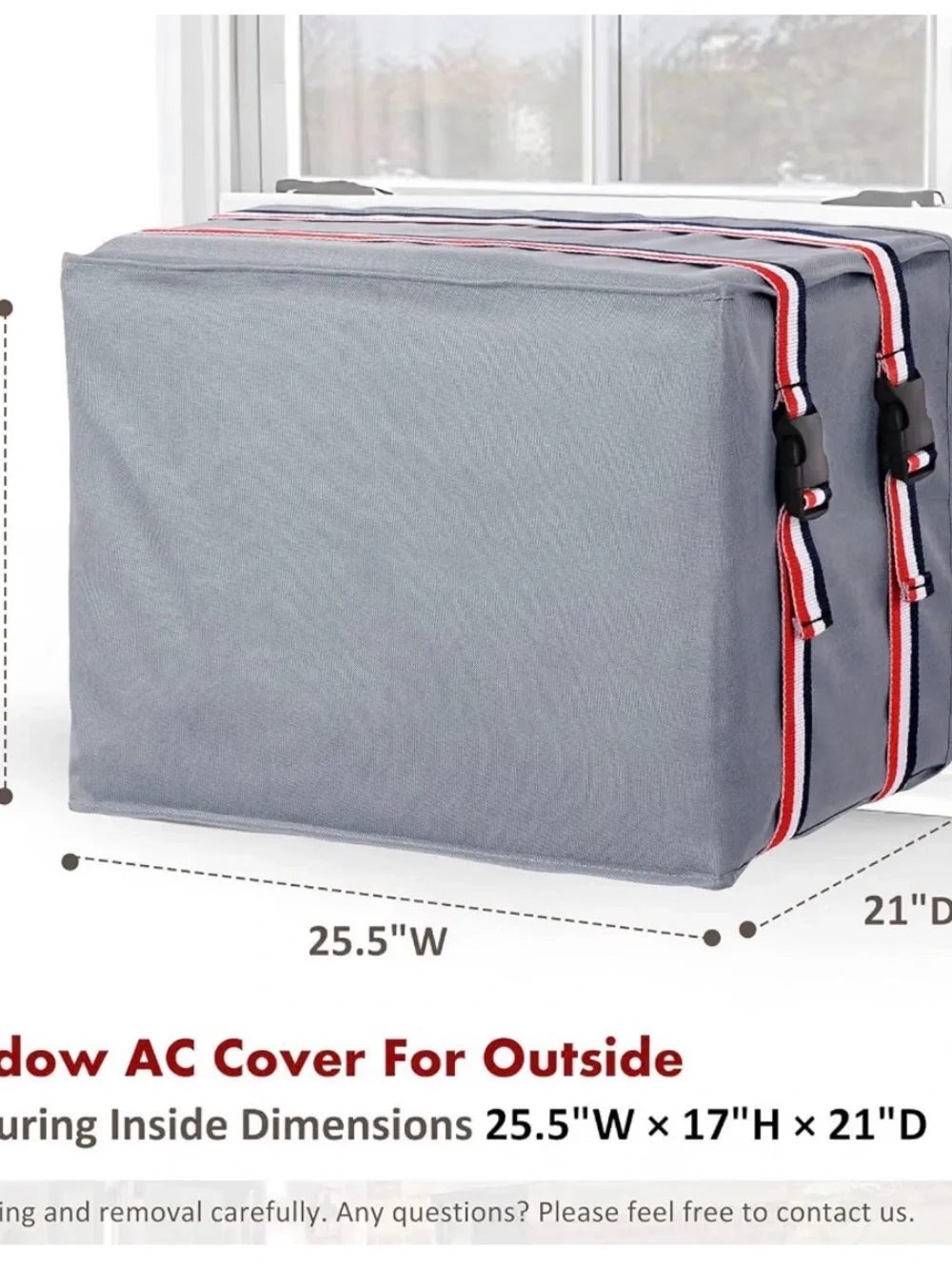 Window air conditioner covers for outside AC unit